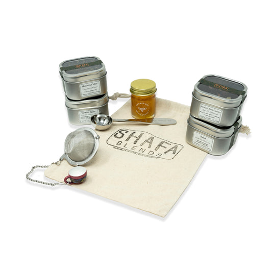 Tea Sampler Pouch + Honey and Infuser