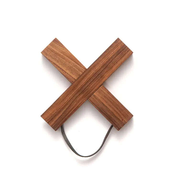 Acacia Wood Trivet, Top View